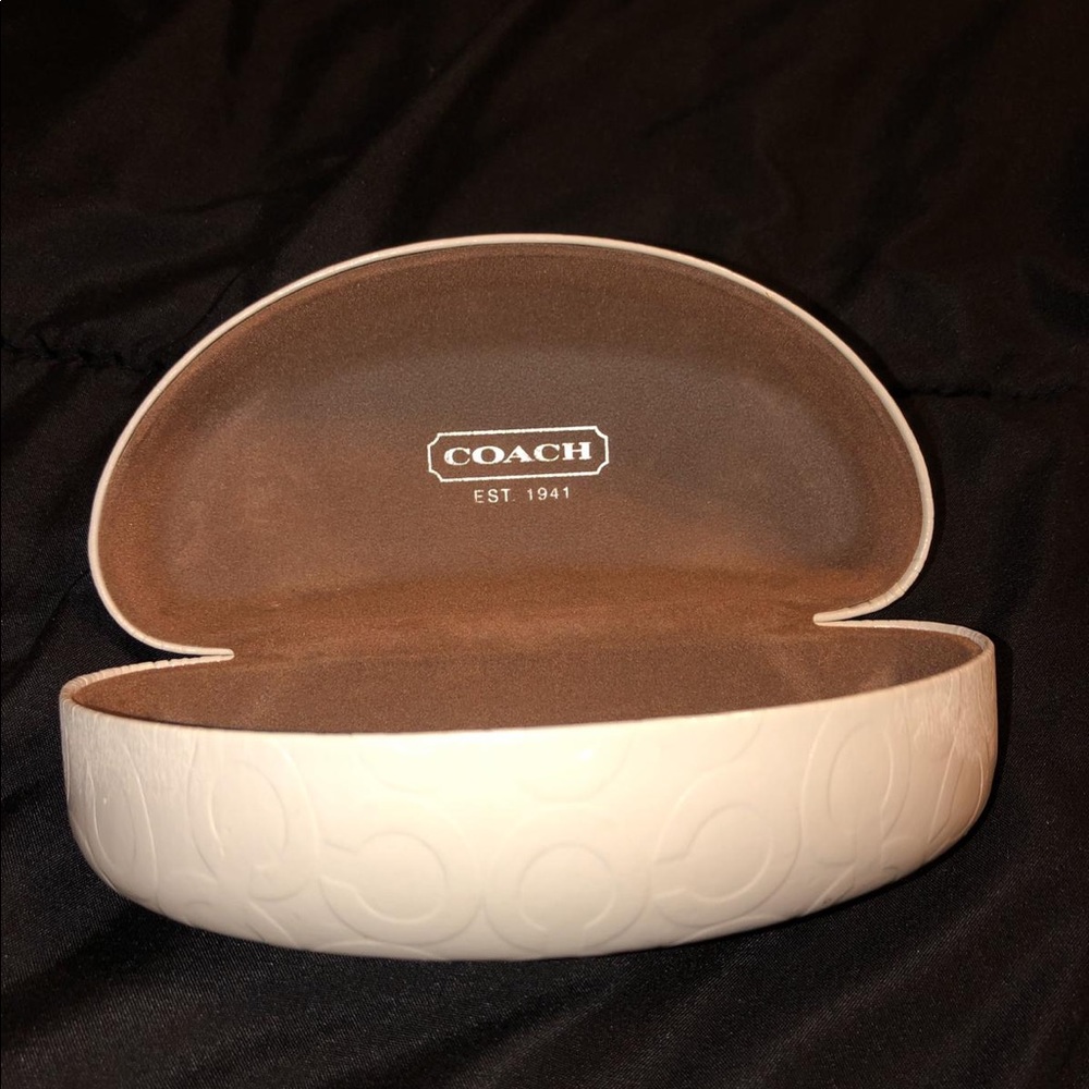 Coach Eyeglass Sunglasses Case Large White